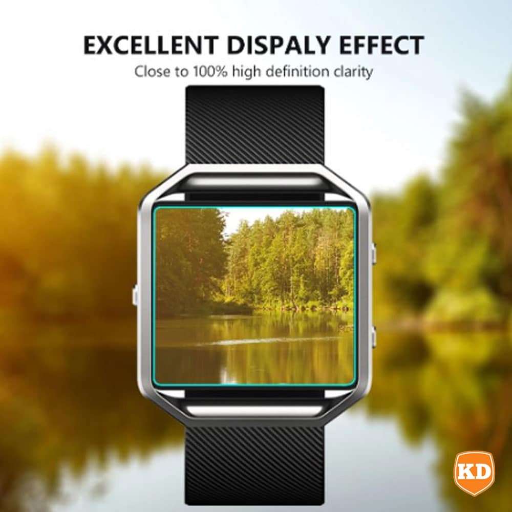 Killer Deals 34mm No-Scratch Tempered Glass Screen Protector for Fitbit Blaze x2 Combo