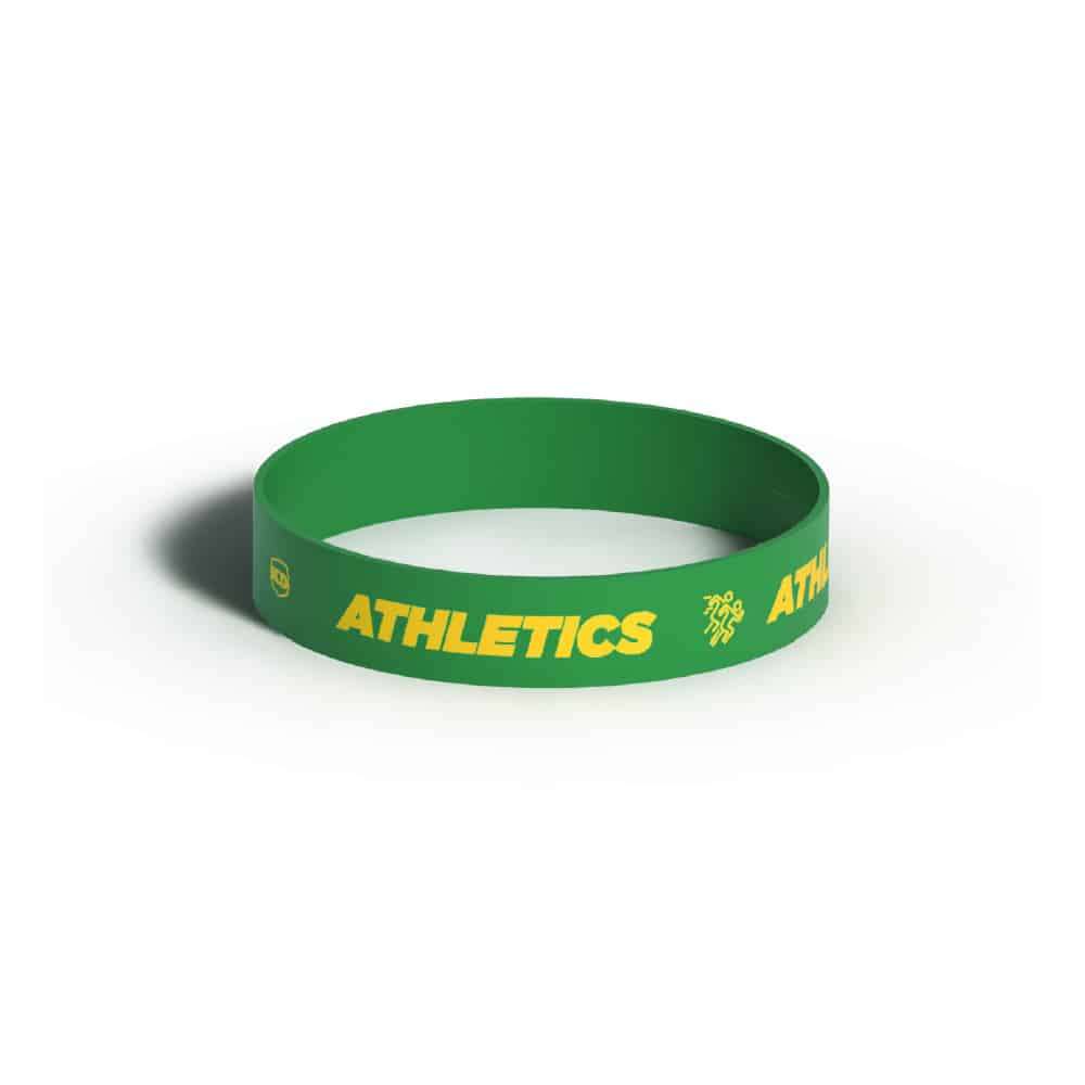 Killer Deals Debossed "Athletics" Silicone Wristband Bracelet- 3 Pack