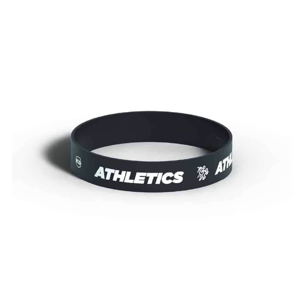 Killer Deals Debossed "Athletics" Silicone Wristband Bracelet- 3 Pack