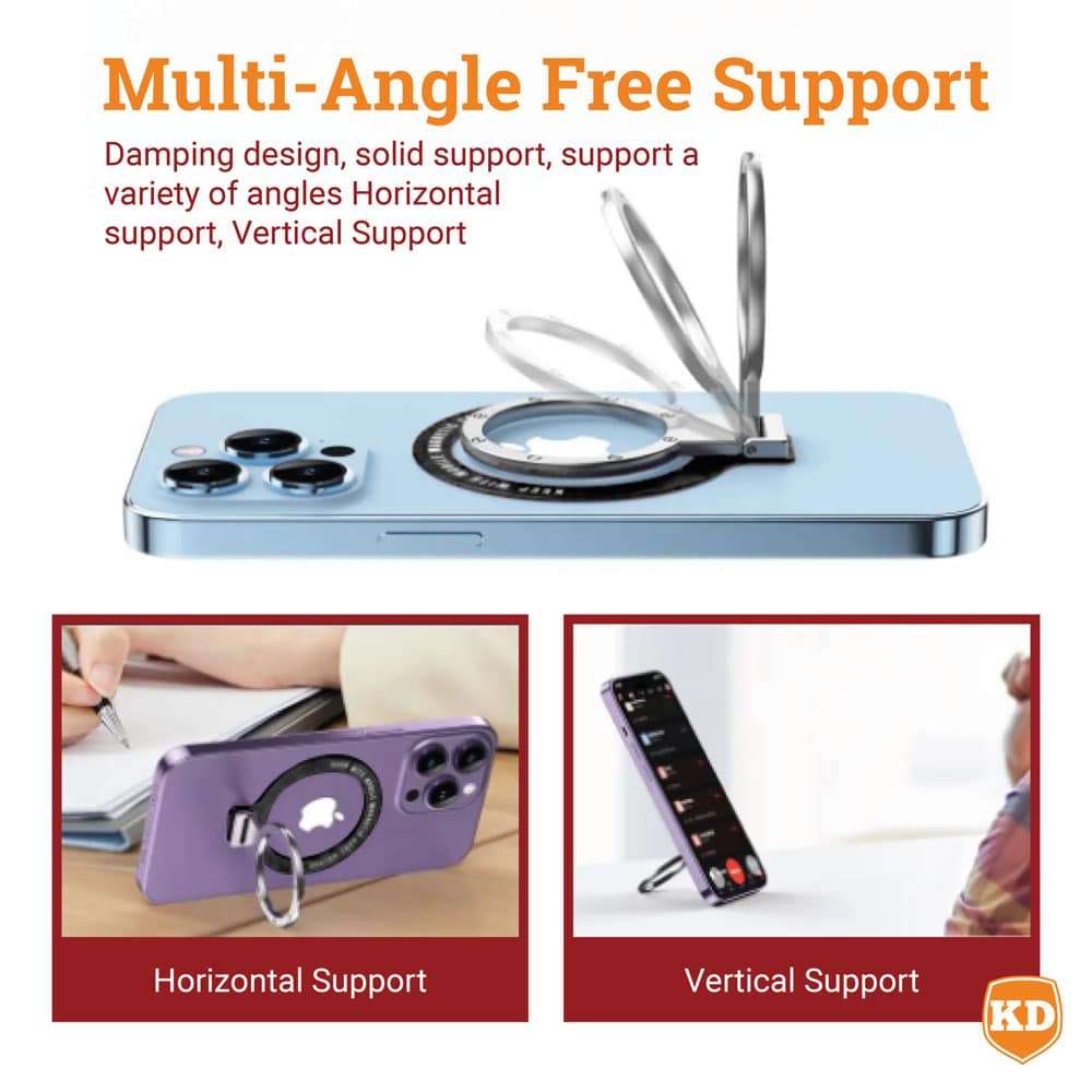 Magnetic MagSafe Phone Ring Kickstand for iPhone / Samsung