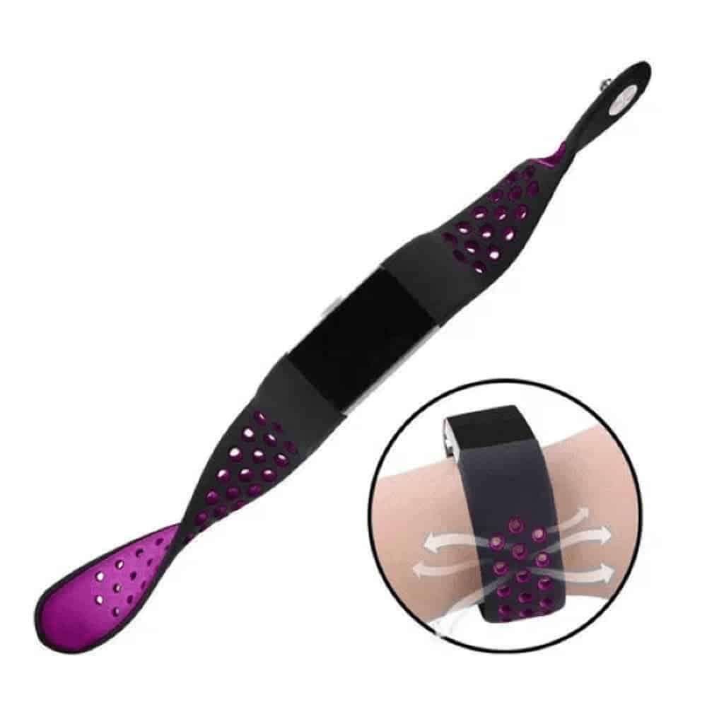 Silicone Strap for Fitbit Charge 2- Black & Pink- M/L