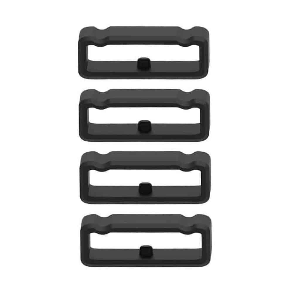 26mm Universal Watch Silicone Strap Loop Keepers (x4)- Black