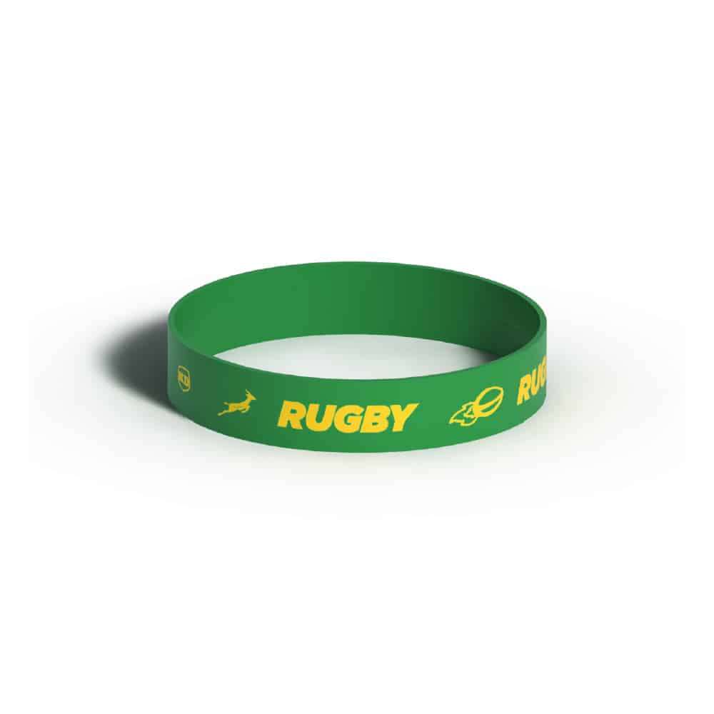Killer Deals Debossed "Rugby" Silicone Wristband Bracelet- 6 Pack