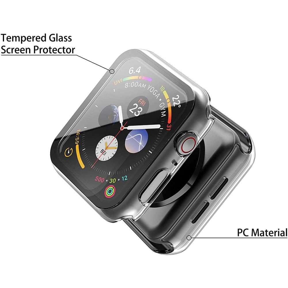 Killer Deals PC Protective Case & Glass Screen Protector for 38mm Apple Watch