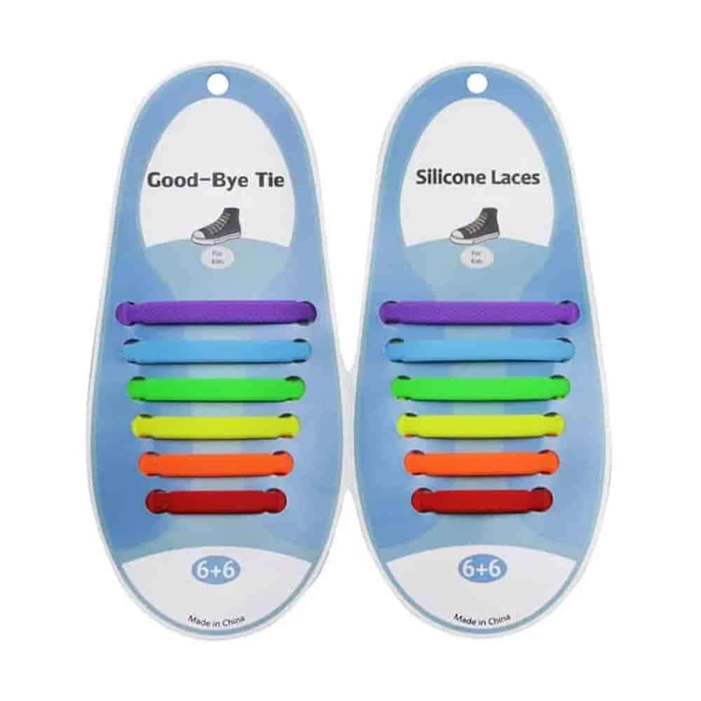 Killer Deals elastic lazy no-tie silicone speed laces - Rainbow (Kids)