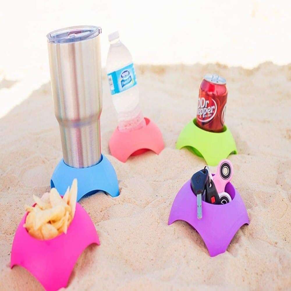 Killer Deals Beach Vacation Sand-Free Accessory & Cup Holders x5 Set