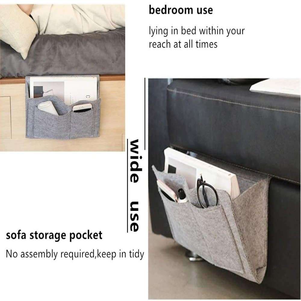 Killer Deals 5 Pocket Phone/ Tablet/ Remote Felt Bedside Storage Organizer