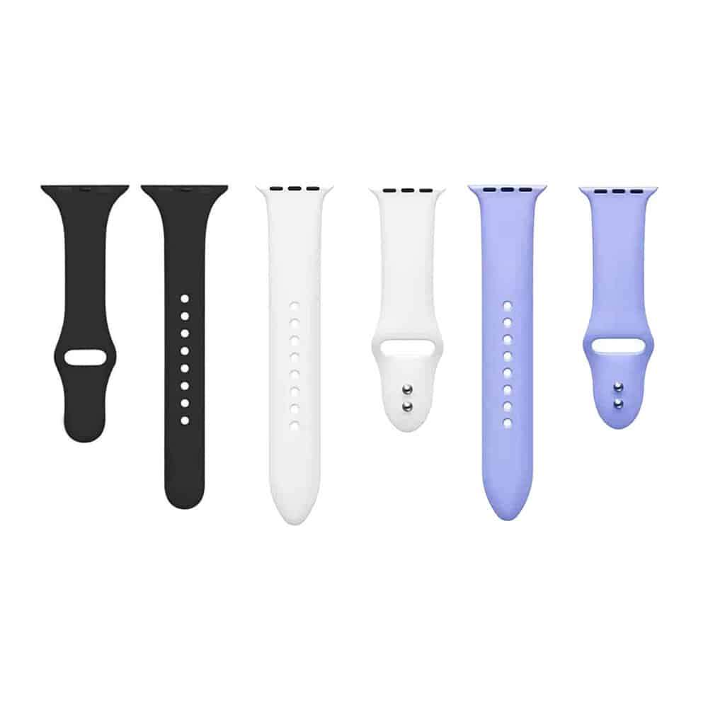 Slim Style Silicone Strap for 42/44/45/49mm Apple Watch- White