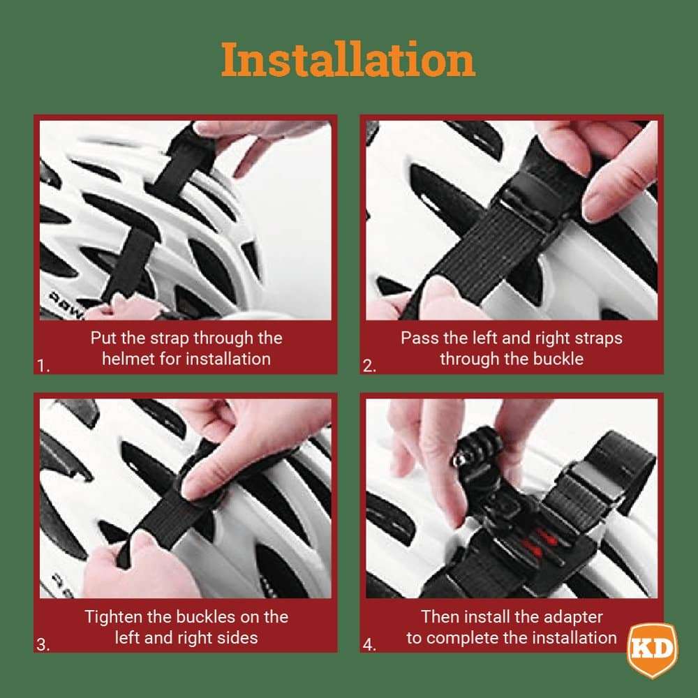 Action Mounts Vented Bicycle Helmet Mount Strap for GoPro Hero 3/ 2