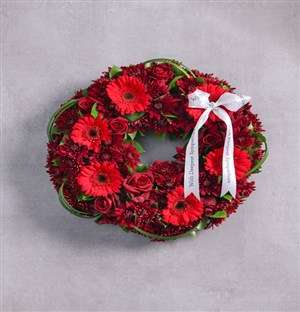 Red Rose Sympathy Wreath
