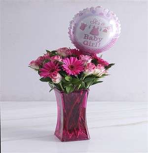 Rose Baby Girl Arrangement