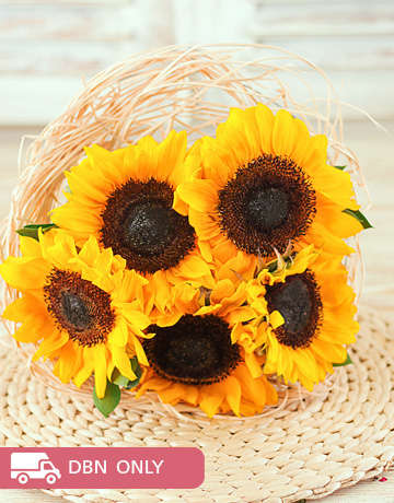 Sunflowers in a Bouquet Holder