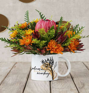 Im Reading Protea Mug Arrangement