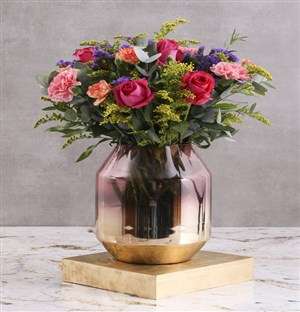 Vibrant Mixed Blooms In Amara Vase