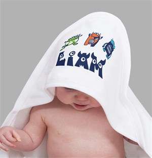 Personalised Little Monster Hooded Towel
