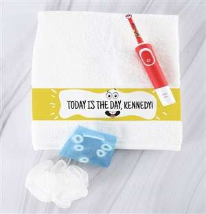 Personalised Today Is The Day Bath Set