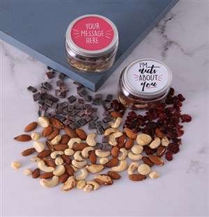 Personalised Nuts About You Fruit And Nut Jar Set