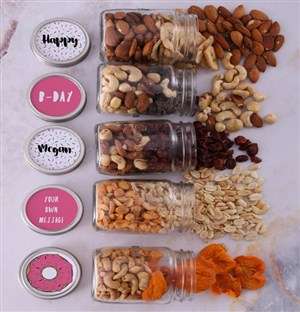 Personalised Bday Sprinkles Fruit n Nut Jar Hamper