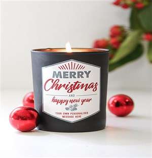 Personalised Christmas and New Year Candle