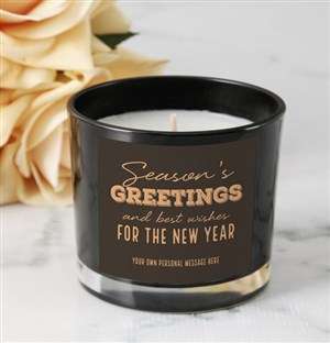 Personalised Seasons Greetings Candle