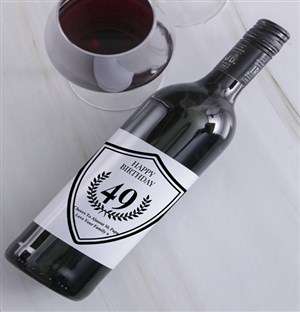 Platinum Birthday Personalised Wine