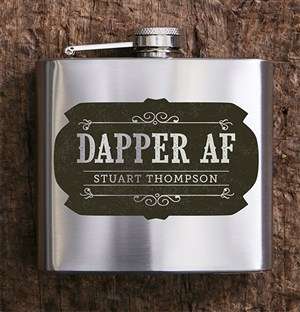 Personalised Dapper AF Hip Flask