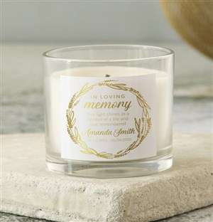 Personalised In Loving Memory Foiled Candle