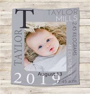 Personalised Generic Baby Birth Blanket
