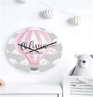 Personalised Pink Balloon Clock