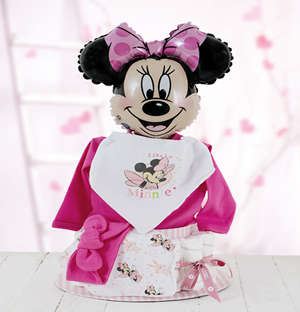 All Dressed Up with Minnie Mouse Nappy Cake