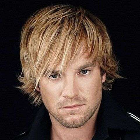 Side Bang Short Fluffy Natural Wavy Synthetic Men s Wig