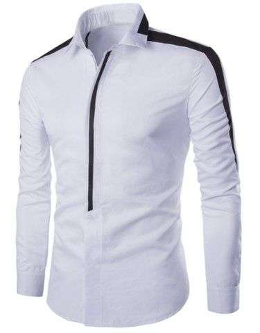 Turn Down Collar Long Sleeve Shirt - XLarge