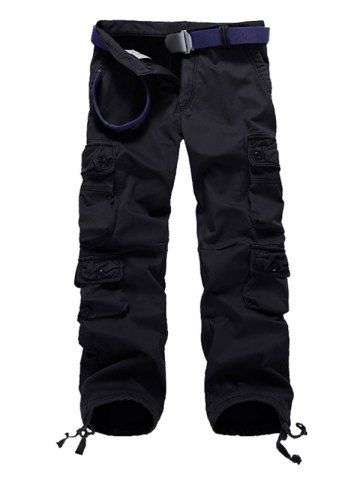 Multi Pockets Flocking Cargo Pants