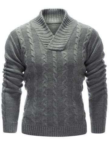 Cable Knit Pullover Sweater - Large