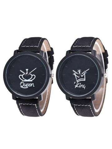 King Queen Crown Couple Watches