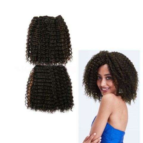 Short Colormix Deep Wave Synthetic Hair Weaves