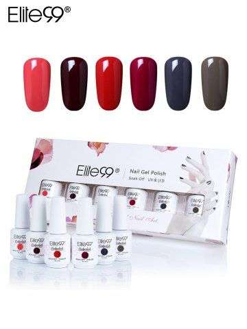 Elite99 6 Colors UV LED Soak off Gel Nail Polish Kit