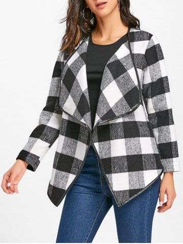 Plaid Asymmetric Jacket