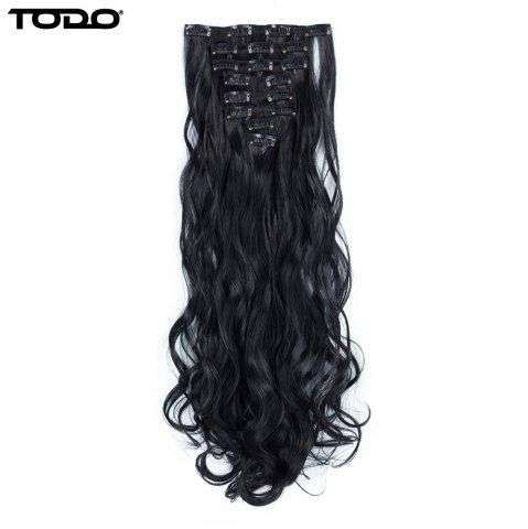 TODO 24inch Wig Curly Single Style 8 piece 18 clip Hair Extensions - 24 inch