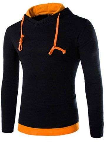 Long Sleeve Men s Cotton Blend Hoodie - Large