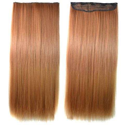 Glossy Straight Clip In Ombre Synthetic Hair Extension