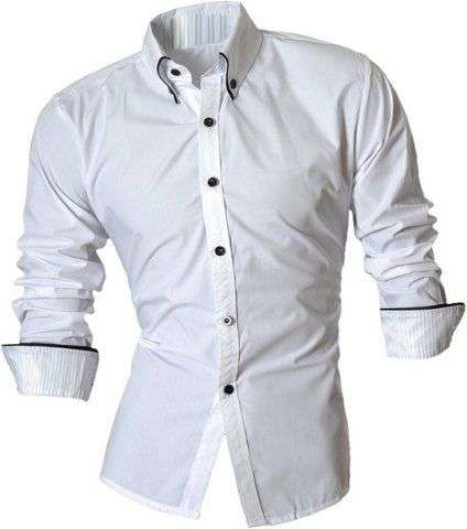 Turn Down Collar Long Sleeve Shirt - 2XLarge