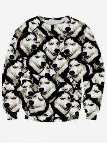 Long Sleeve 3D Animal Print Sweatshirt