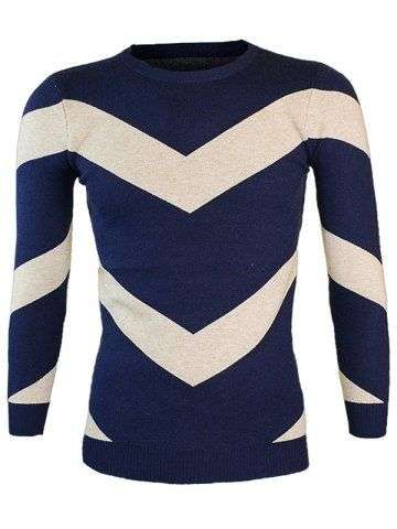 Round Neck Long Sleeve Sweater - Large