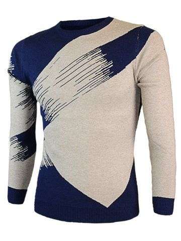 Round Neck Long Sleeve Sweater - Large