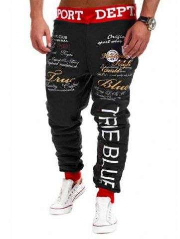 Lace Up Beam Feet Jogger Pants - Large