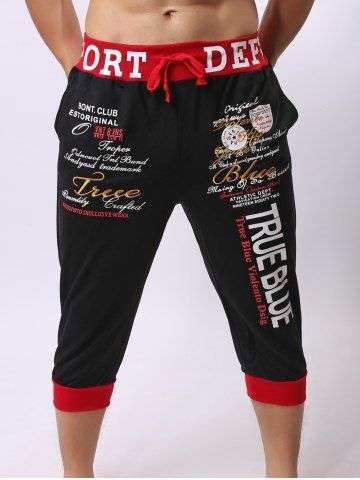 Lace Up Beam Feet Jogger Shorts