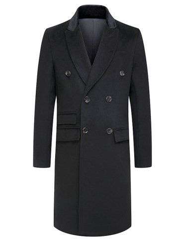 Turndown Collar Long Sleeve Coat - Large