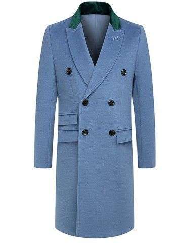 Turndown Collar Long Sleeve Coat