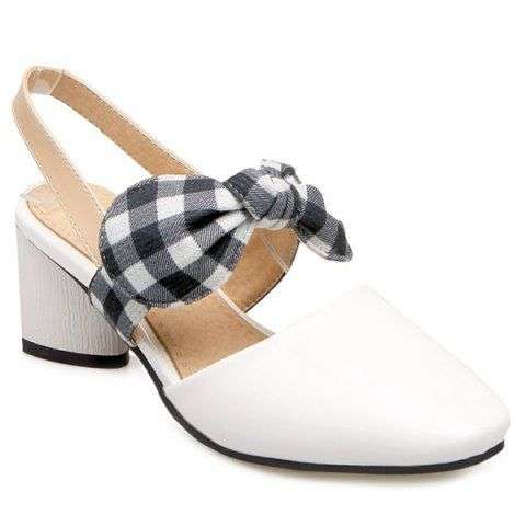 Squared Toe Bowknot Pumps